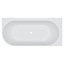 Matta 1750mm Gloss White Solid Surface Corner Bath